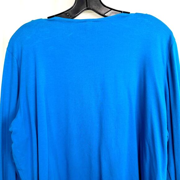 Eileen Fisher Blue Cardigan/Wrap Top Style #1737 Women's Size XL - Picture 6 of 12